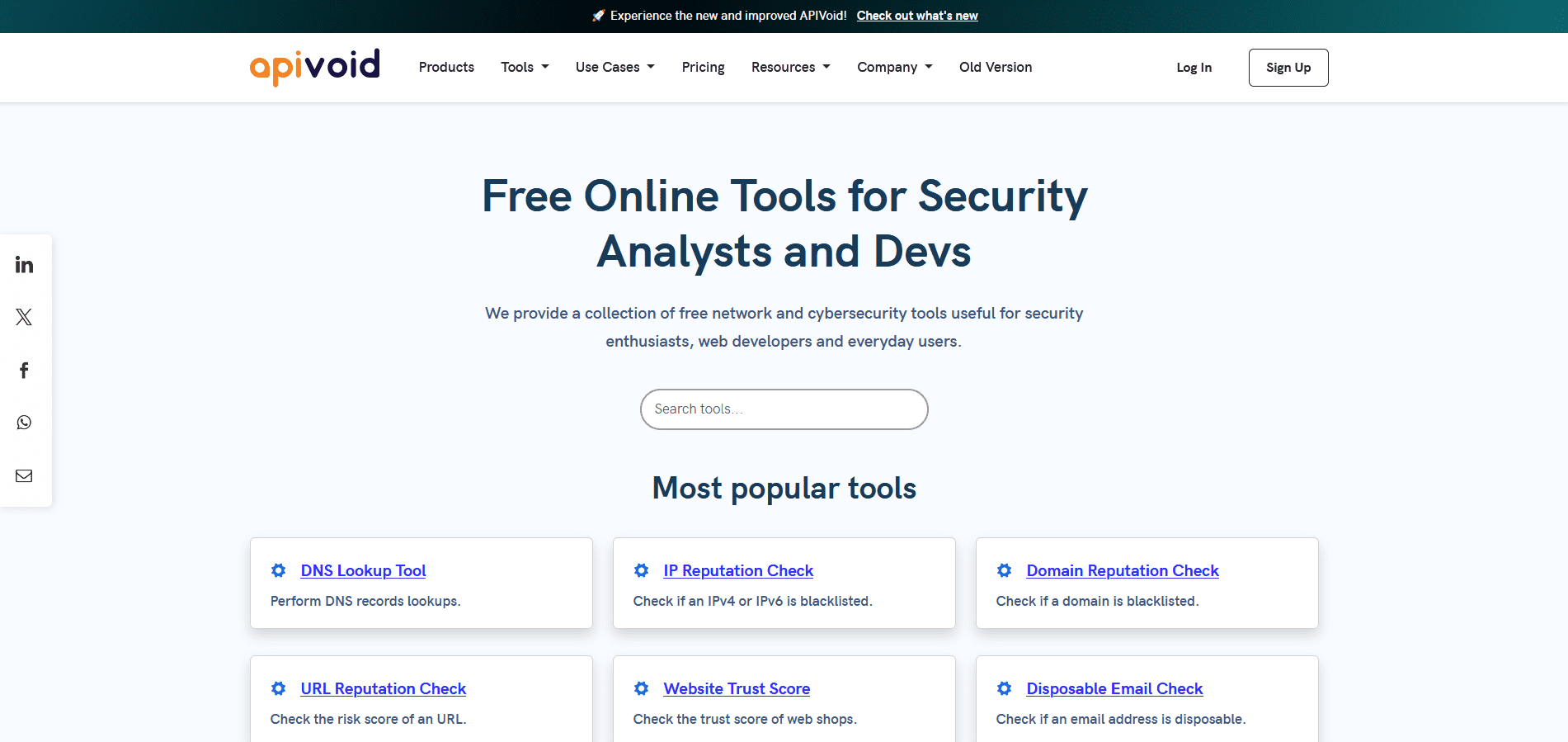 APIVoid Free Tools